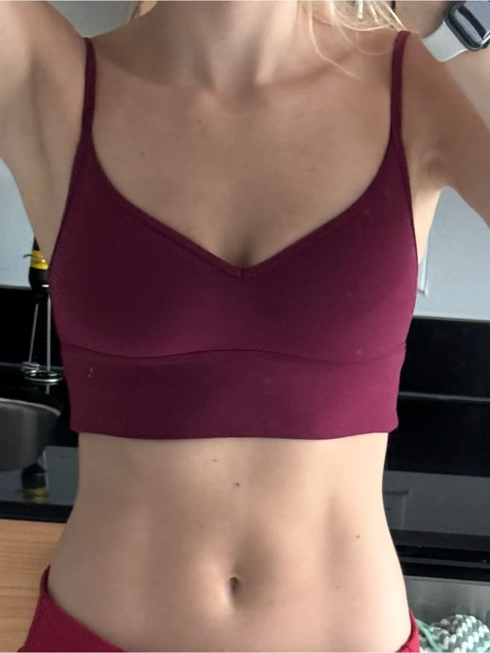 lululemon athletica V‑Neck Bralette in Deep Wine